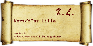 Kertész Lilla névjegykártya
